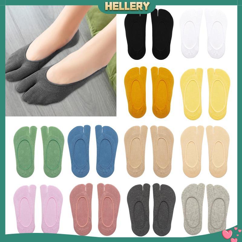 [HelleryTH] 2 Toe Flip Flop Socks Home Sandal Socks Split Toe Socks No Show Toe Socks Women