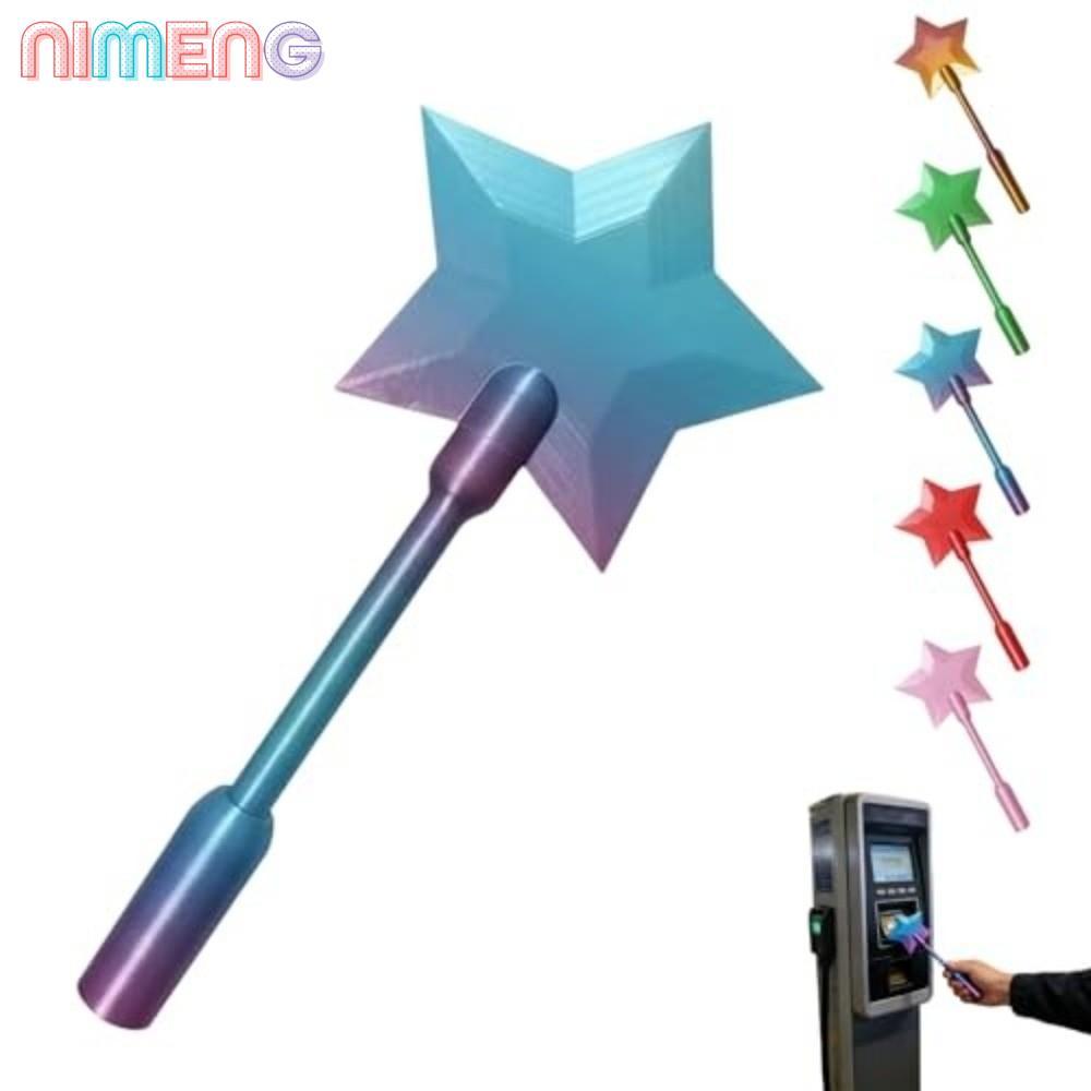 NIMENG ที่ใส่บัตรการชําระเงินแบบไร้สัมผัส, ที่วางบัตรเครดิตพิมพ์ลาย Star Wand Tap To Pay, ไม้กายสิทธิ์ดาราแบบพกพา Tap-to-Pay บัตรเครดิต