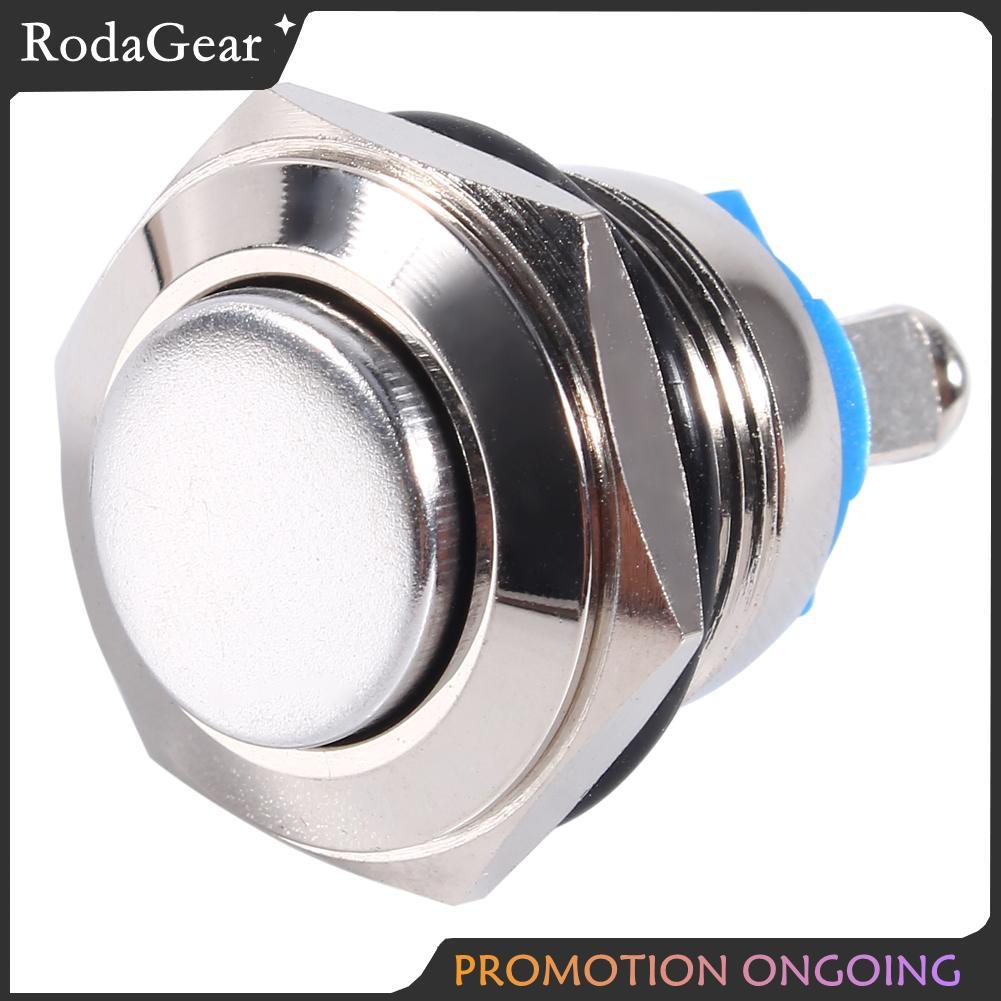 RodaGear 16mm Momentary Push ปุ่มสวิทช์โลหะพร้อมขั้วต่อสกรูสำหรับ 12 V/24 V ยานยนต์ Home Automation และ DIY แผงควบคุม