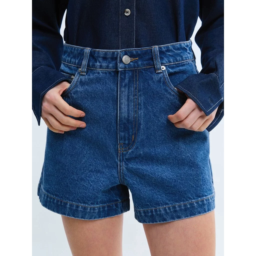 [Pomelo] กางเกงขาสั้นทรงมินิเอวสูงเข้ารูป / High Waist Tailored Mini Shorts