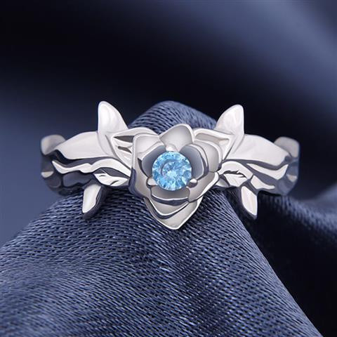 ดาบศิลปะออนไลน์แหวน Eugeo แหวน Blue Rose Excalibur Kirito อะนิเมะแหวน