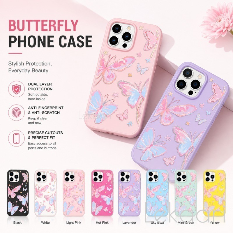 เคสผีเสื้อสําหรับ Honor X7E X6E X9D X8D X7D X6D X5D X9C X8C X7C X6C X5C X9B Play 60A Magic 8 7 6 Lit