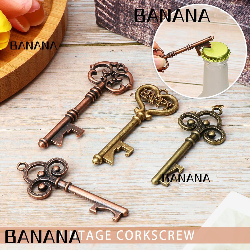 BANANA1 Key ที่เปิดขวดครัวเครื่องมืออุปกรณ์เสริมจี้ Vintage เครื่องดื่มพวงกุญแจของที่ระลึก