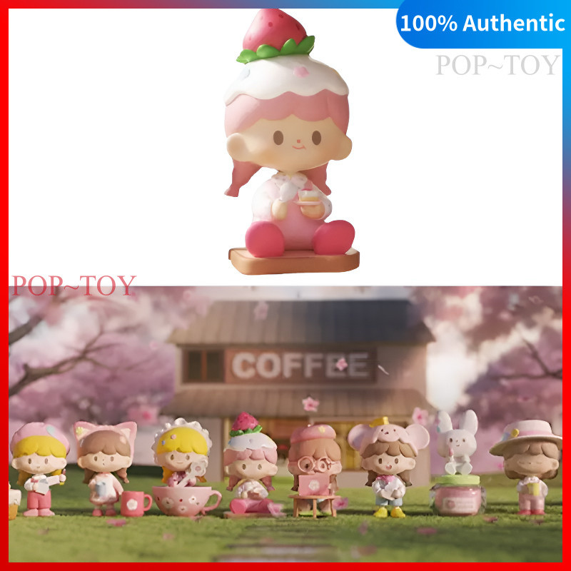 zZoton Cherry Blossom Cafe Seris Blind Box Cute Figures finding unicorn ของเล่น ตุ๊กตา ของขวัญ