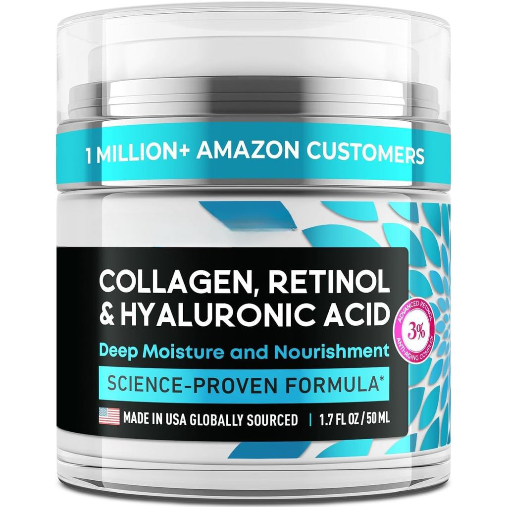 ประกอบด้วยคอลลาเจน Retinol และ Hyaluronic Acid Anti-Aging Moisturizing Facial Serum GGJO