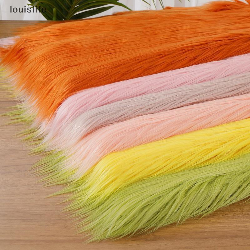 LETH 25x45 ซม.ยาว Faux FUR ผ้าสําหรับเย็บปักถักร้อยสัตว์ชุดขนสัตว์วัสดุ DIY ตุ๊กตาผมยาว Plush เย็บผ้า Vary