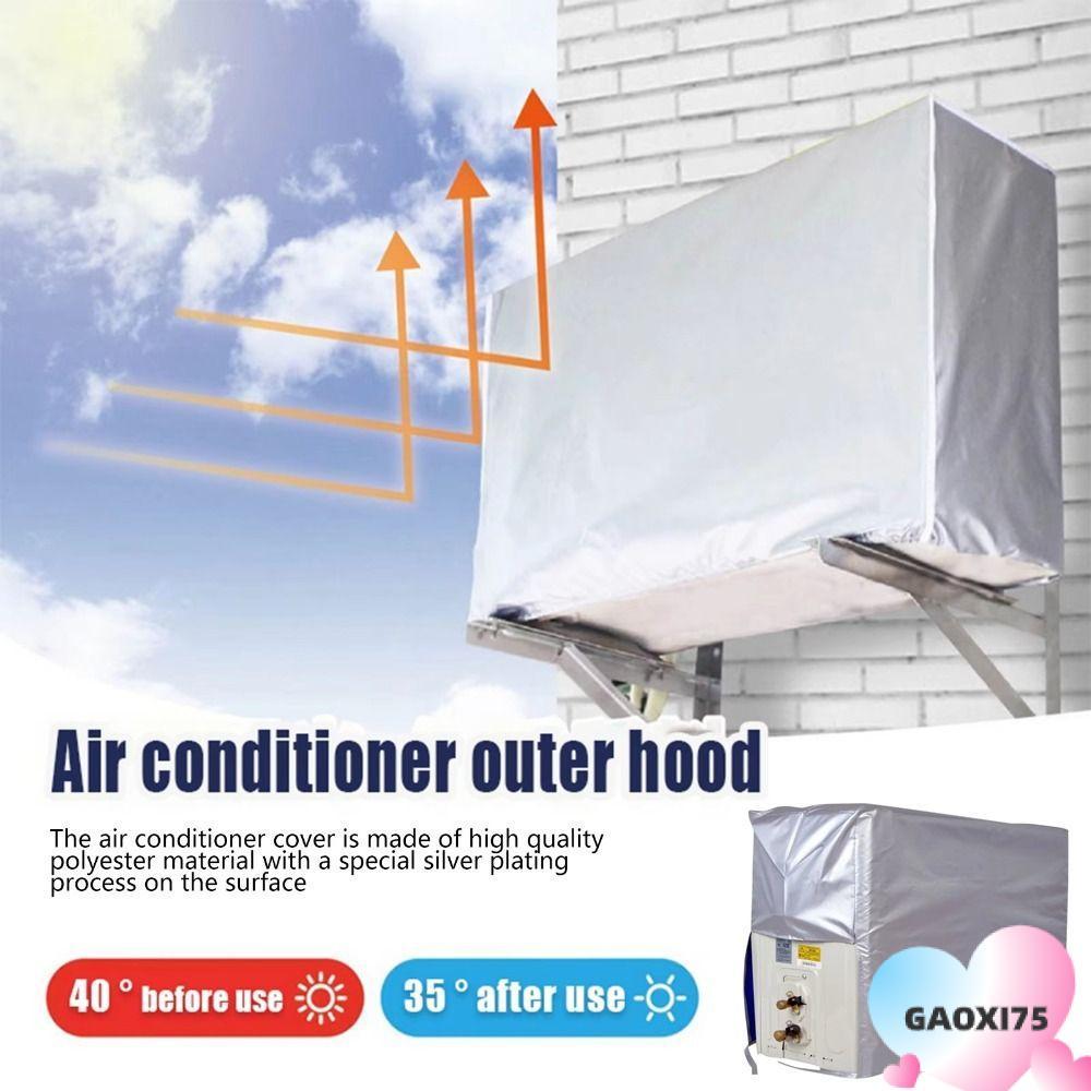 Gaoxi75 Air Conditioner Protective, Silver Multisize Air Conditioner Cover, Sunscreen Waterproof Dust Cover Outdoor