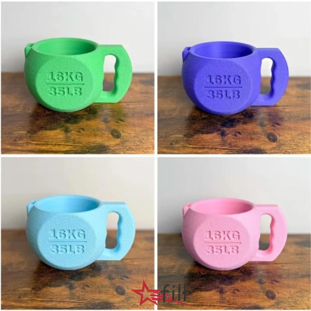 FILL Kettlebell ที่วางไพน์ไอศกรีม, NonSlip Cold Hand Protection Ice Cream Pint Holder Cup, พิมพ์ฉนวน