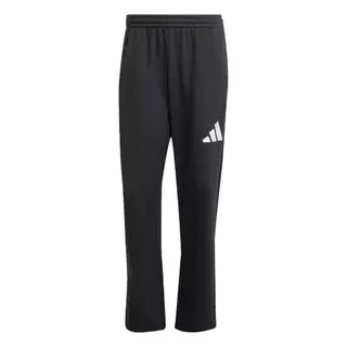adidas ไลฟ์สไตล์ กางเกงขายาว Essentials Wide Leg 3 Bar Logo ผู้ชาย สีดำ JF3604