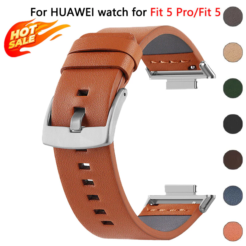 สายหนังสําหรับ Huawei Watch Fit 5/5 Pro band Correas กีฬาสําหรับ Huawei Fit 4/4Pro/Fit 3 อุปกรณ์เสริมสร้อยข้อมือ