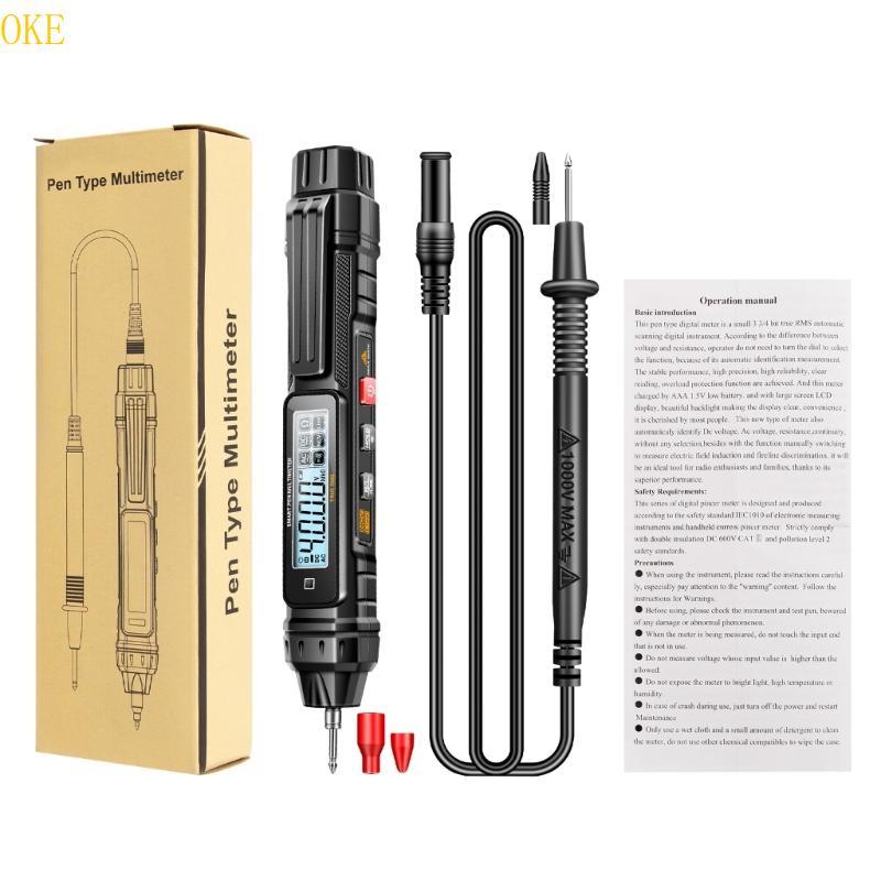 OKE Pen-Type Multimeter มัลติมิเตอร์ขนาดเล็ก 0 8V-600V สําหรับแรงดันไฟฟ้า Live- Wire Test NCV-