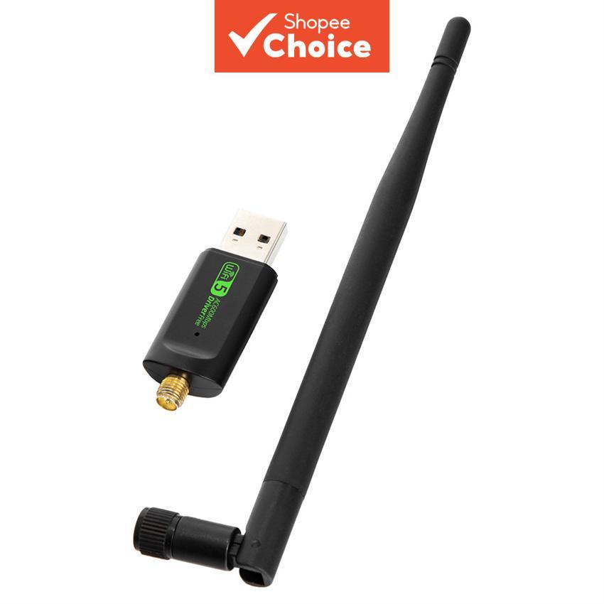 การ์ดเครือข่ายไร้สาย PC 5 AC600 แบบ WiFi ไม่ต้องใช้ไดร์เวอร์ อะแดปเตอร์ USB เชื่อมต่อเครือข่ายแบบสายสําหรับแล็ปท็อป