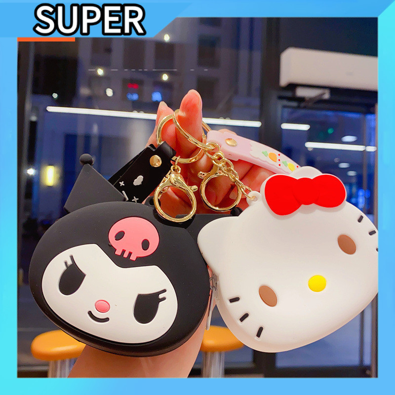💖 พร้อมส่ง กระเป๋าใส่เหรียญลายการ์ตูนน่ารัก มีห่วงกุญแจ ซิลิโคนเกรดดี นุ่มมือไม่หลุดสี 🎀 A00253
