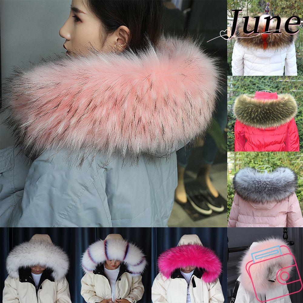 JUNEGOODS Lady Fur Collar Womens Detachable Shawl Wrap Coat Fur Collar