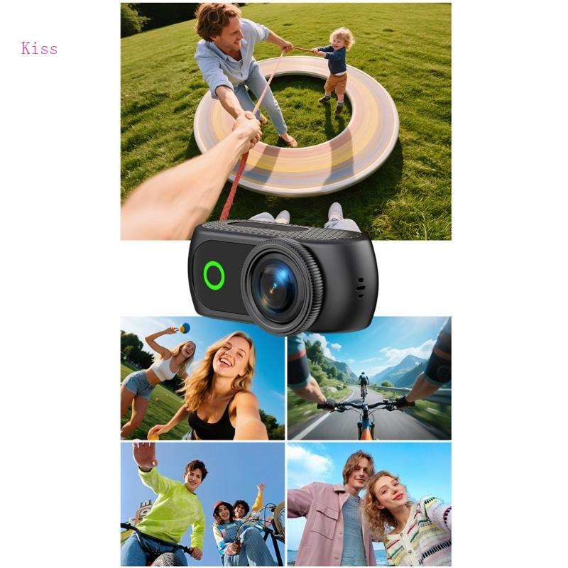 Kiss Functional กล้องนิ้วหัวแม่มือขนาดเล็กใส 4K พร้อมการ์ด 32GB สําหรับสร้างสรรค์