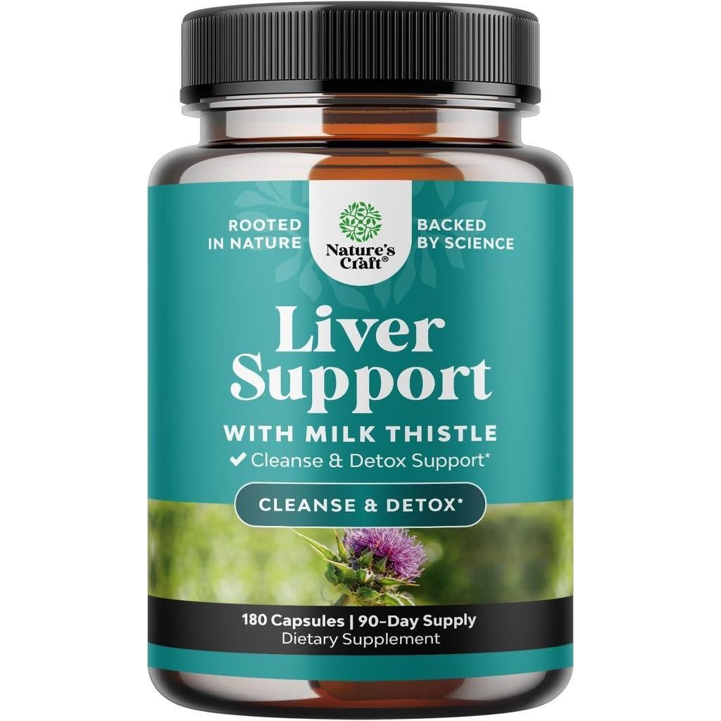Natures Craft Liver Cleanse & Repair 180 แคปซูล - รองรับตับสมุนไพร - Silymarin with Dandelion Root, 