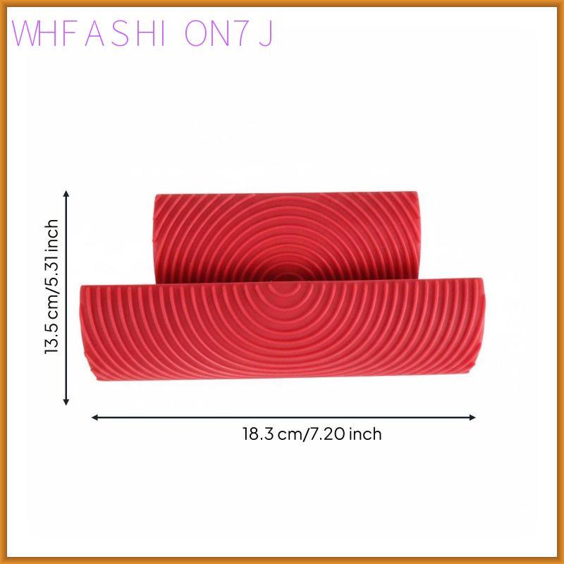 [whfashion7j] Rubber Grainer Faux Wood Painting Tool M Shape Wood Grain Design Roller for DIY Wall a