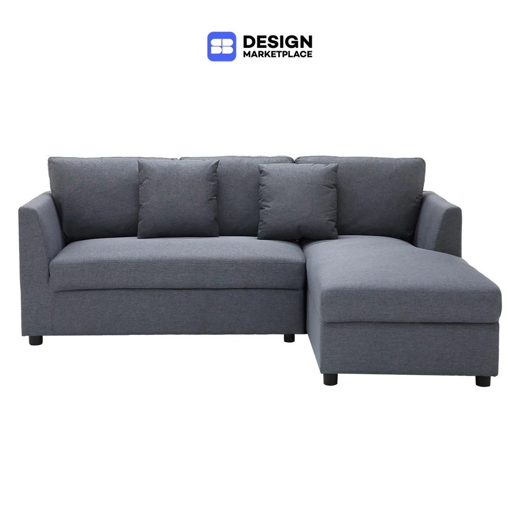 SB Design Square โซฟาเข้ามุมขวา รุ่น Riki สีเทา (198x148x82 ซม.) แบรนด์ SOFA SOLUTIONS