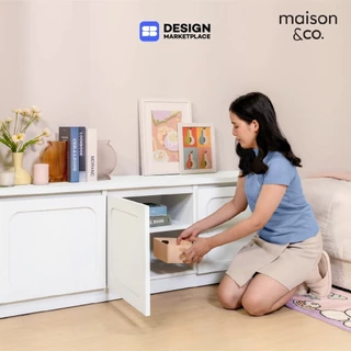 SB Design Square ตู้วางทีวี ขนาด 150 ซม. รุ่น Solla สีขาว (150x40x55 ซม.) แบรนด์ MAISON&CO.
