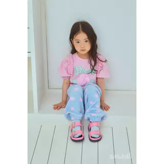 【พร้อมส่ง】「สินค้าลิขสิทธิ์แท้」IRIS KIDS BEBEBE 26ss IKS260416 Rosy Sky shirt/pants เสื้อผ้าเด็ก เสื้อแขนพอง กางเกงขายาว