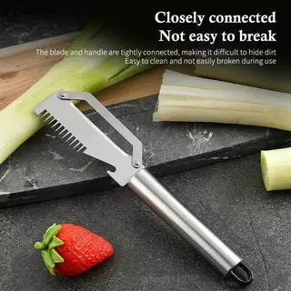 1PC Multi-Functional สแตนเลส Scallion Peeling เครื่องมือห้องครัวบ้านผัก Julinne Peeler & ที่เปิดขวดผลไม้ Peeler