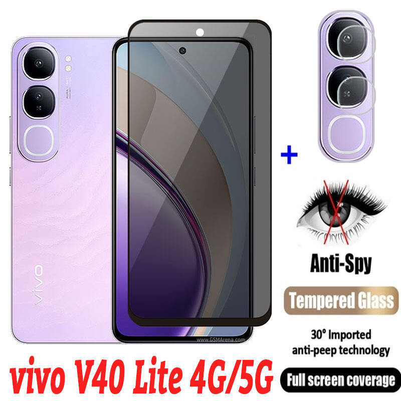 สําหรับ Vivo V40 Lite 2024 กระจกนิรภัยส่วนตัวคลุมทั้งหมดปกป้องหน้าจอ Anti Peek ฟิล์มความเป็นส่วนตัวส