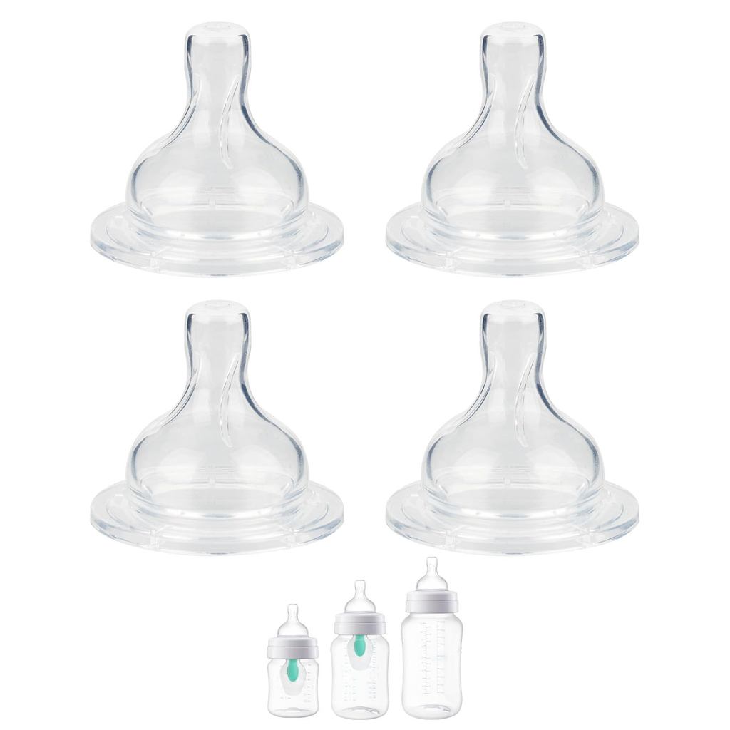 จุกนมซิลิโคนสําหรับขวดนม Philips Avent Anti-Colic, Flow 3, 3m+, Fast Flow, 4 นับ