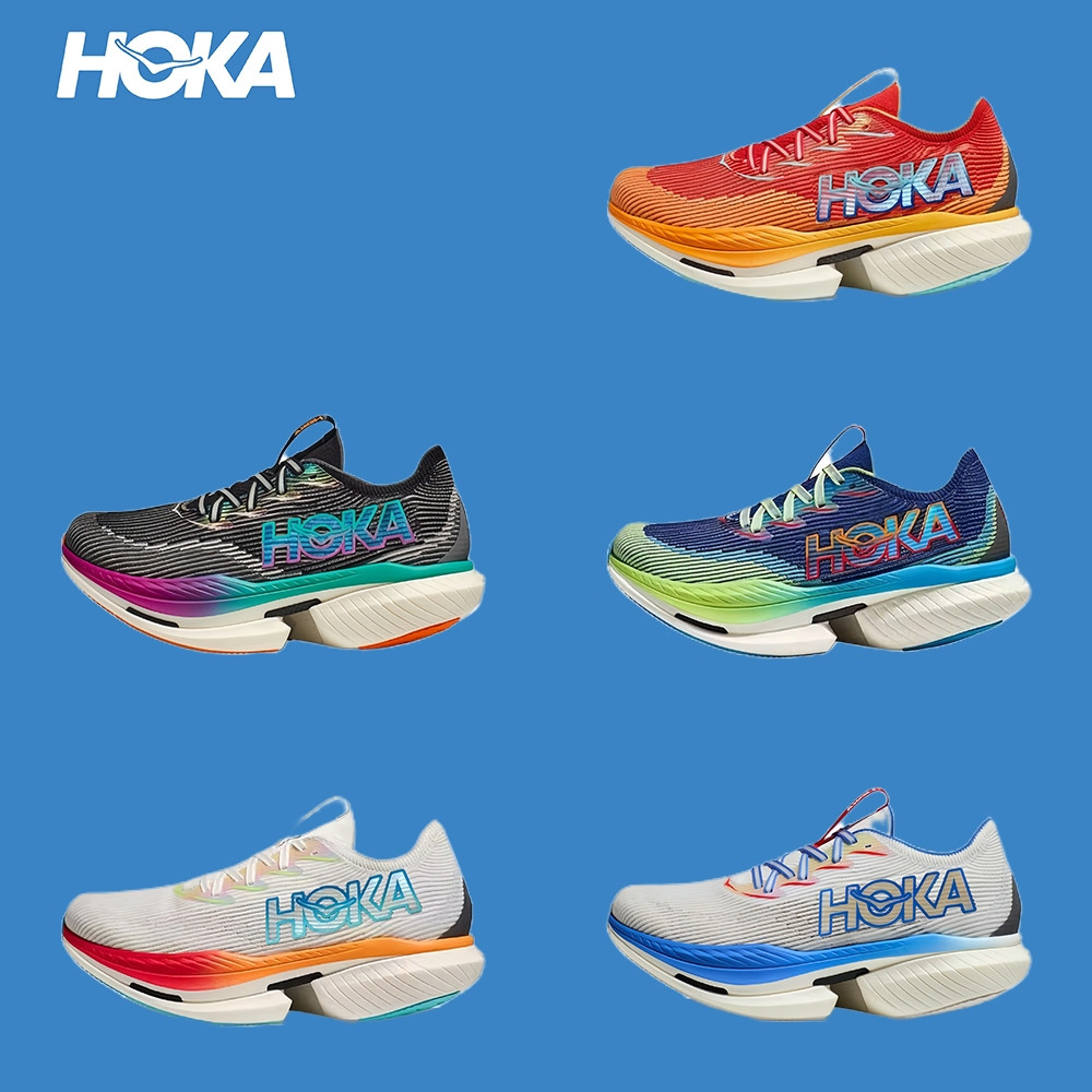 0J7V HOKA ONE CIELO X1 Sky X1 Unisex ผู้ชายผู้หญิงกลางแจ้งหนาSoled Casual สบายรองเท้าผ้าใบระบายอากาศ