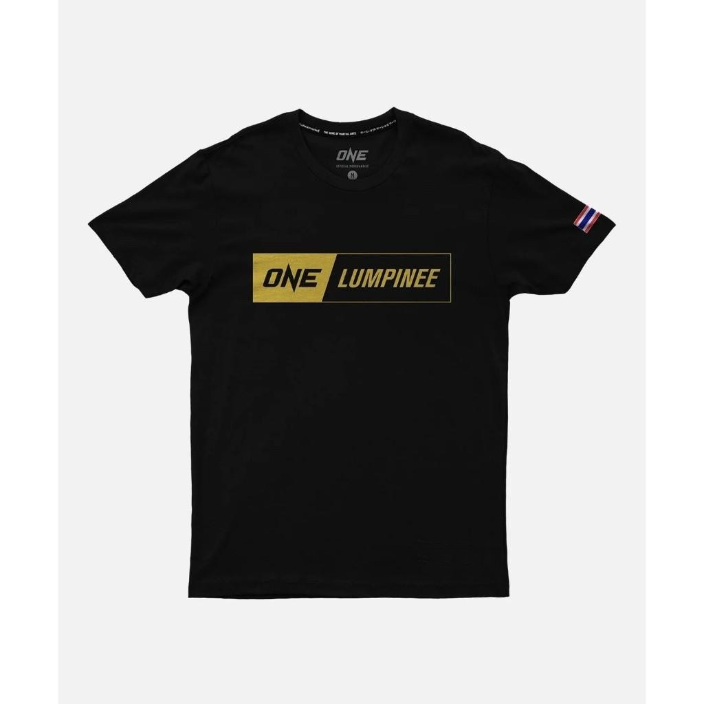 เสื้อยืด ONE Championship ลาย ONE Lumpinee ผ้าฝ้ายแท้ คอกลม สีดำ สำหรับคนรักกีฬาต่อสู้ มีไซส์ S-5XL