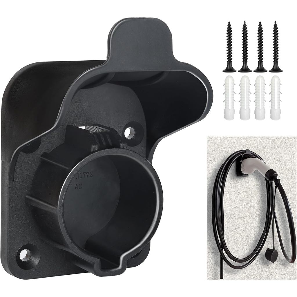 EV Charger ผู้ถือ Wall Mount J1772 ผู้ถือ, EV Charger CABLE ผู้ถือไฟฟ้ารถสายชาร์จสําหรับ SAE J1772 C