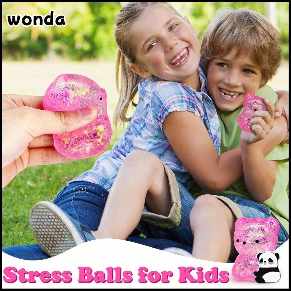 WONDA Sugar Stress Ball Sensory ของเล่น, น่ารักตลกหมี Squishy Fidget ของเล่น, Gummy Bear Soft Squish