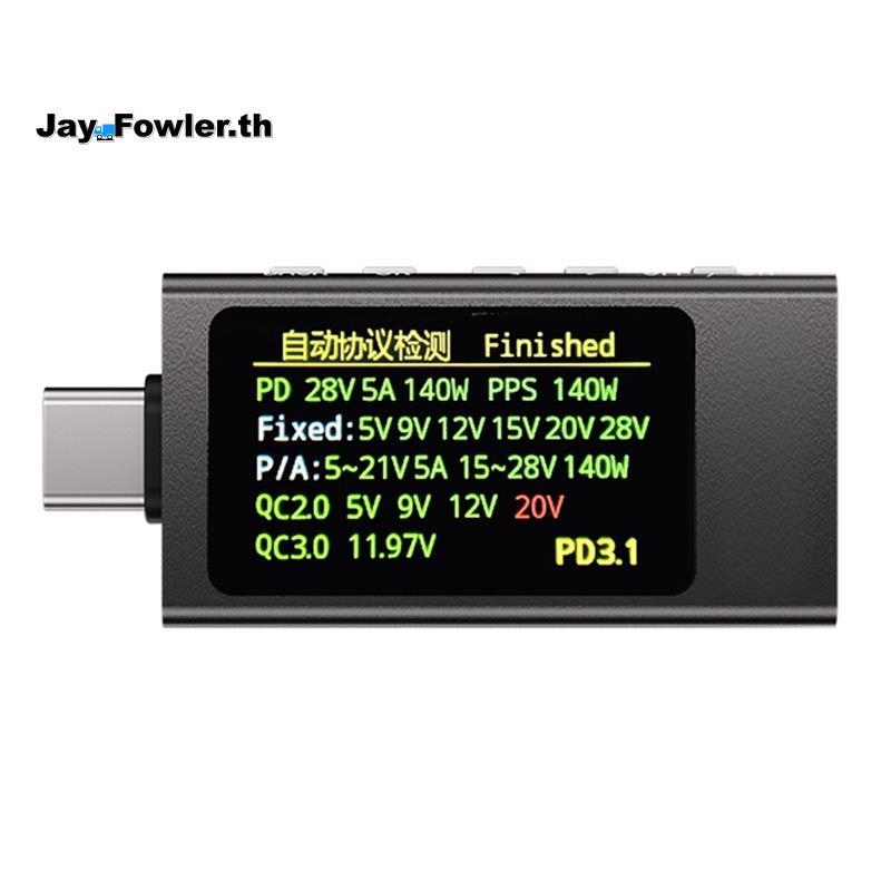 [Jay_Fower] KWS-X1 Type-C Charger เครื่องทดสอบความจุ Meter Monitor DC 4-30V 0-12A Volt Current Volt 