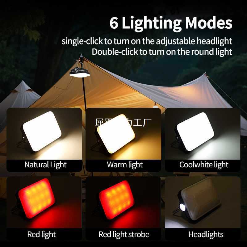 COB Camping Light กลางแจ้ง Bright Light สําหรับเต็นท์งานเว็บไซต์ฉุกเฉิน Night Market Stall