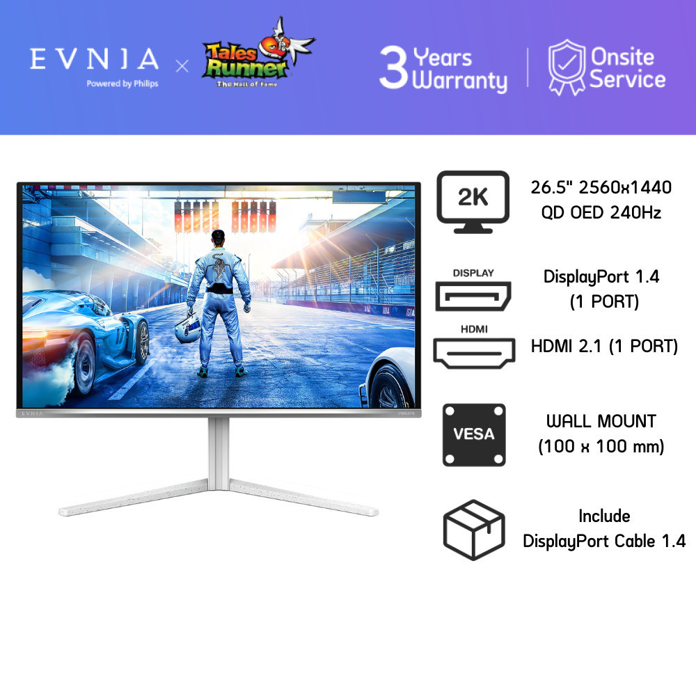 EVNIA 27M2N6501L MONITOR (จอมอนิเตอร์) 26.5" 2560 x 1440 QD OLED 240 Hz