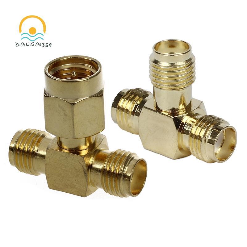 Dangai3592Pcs Triple T Adapter Connector 3 Way Splitter : 1Pcs SMa Female To Two SMa Female & 1Pcs S