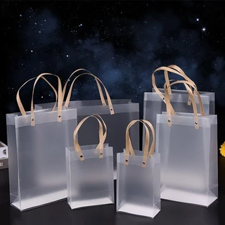 10pcs/setถุงของลับ PVC ใส เกรดอาหาร ทนทาน ใช้บรรจุขนมและของขวัญ หลายขนาด