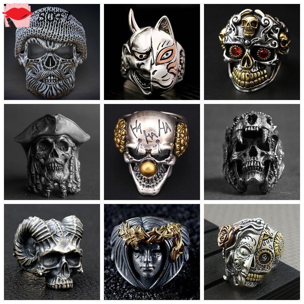 SOFTNESS Punk Finger Jewelry Men Warrior Biker Cool Indian Gothic