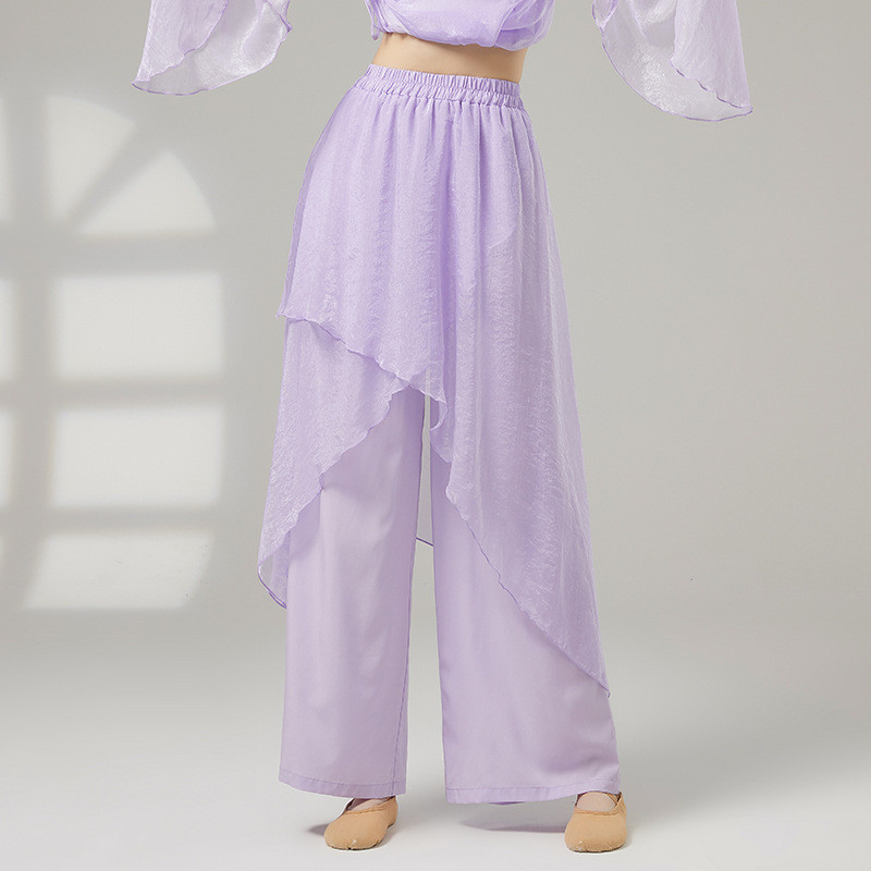 现货热卖现代舞练功服舞蹈裤女宽松演出服古典舞飘逸Modern dance practice wear dance pants women’s loose-fitting performance out