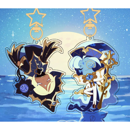 Cookie Run Kingdom Shadow Milk & Pure Vanilla Gacha Animation พวงกุญแจ
