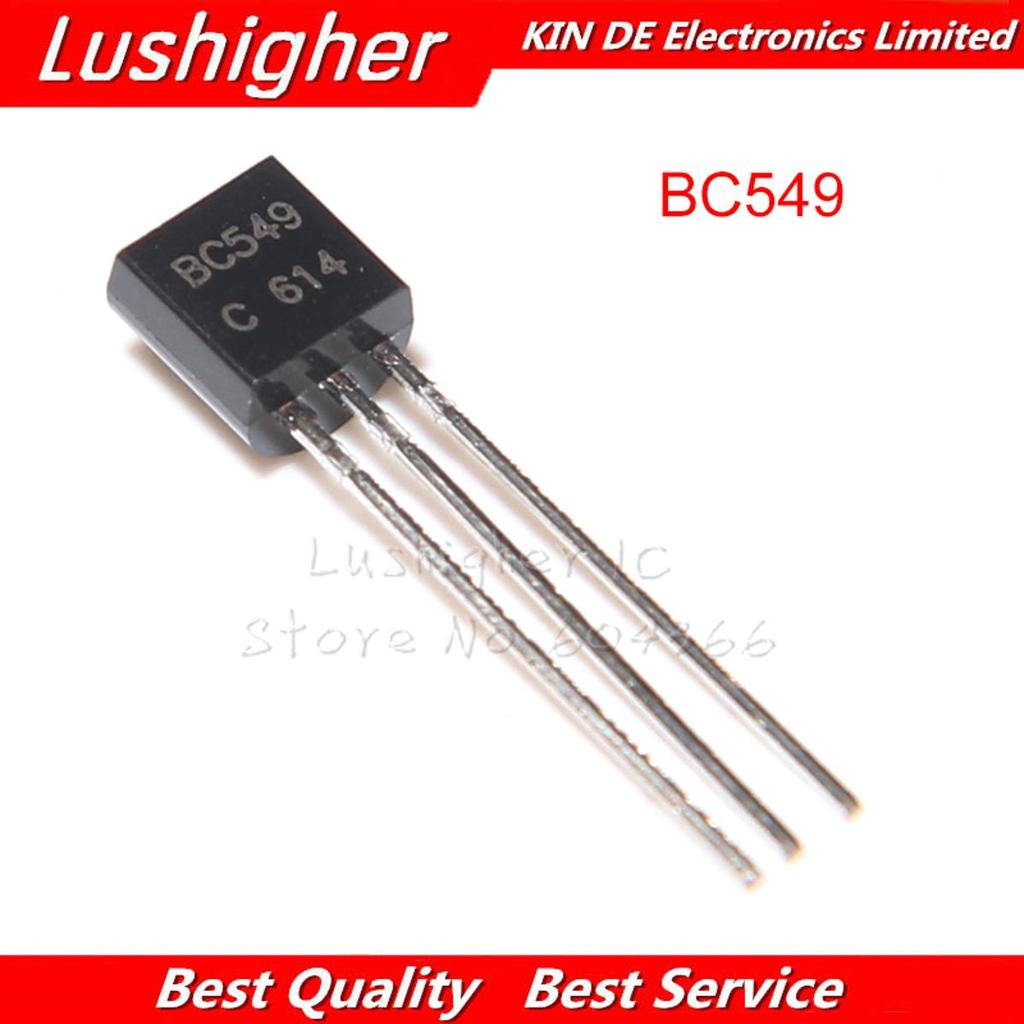 100 ชิ้น BC549 TO92 549C BC549C TO-92 0.1A 30V ทรานซิสเตอร์