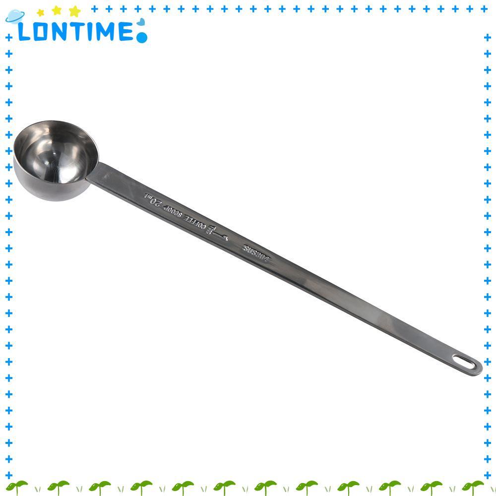 LONTIME ช้อนโต๊ะวัด,5/10/15/20/25/30ML ที่ตักกาแฟสแตนเลส,คุณภาพสูงThickenด้ามยาวช้อนตวงกาแฟนมผง