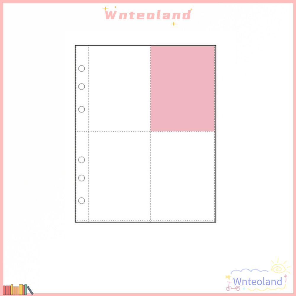 WNTEOLAND Photocard Binder แผ่น,โปร่งใส PP Acid Free Multi Pocket Sleeve,A5 Photo Album Refill หน้า