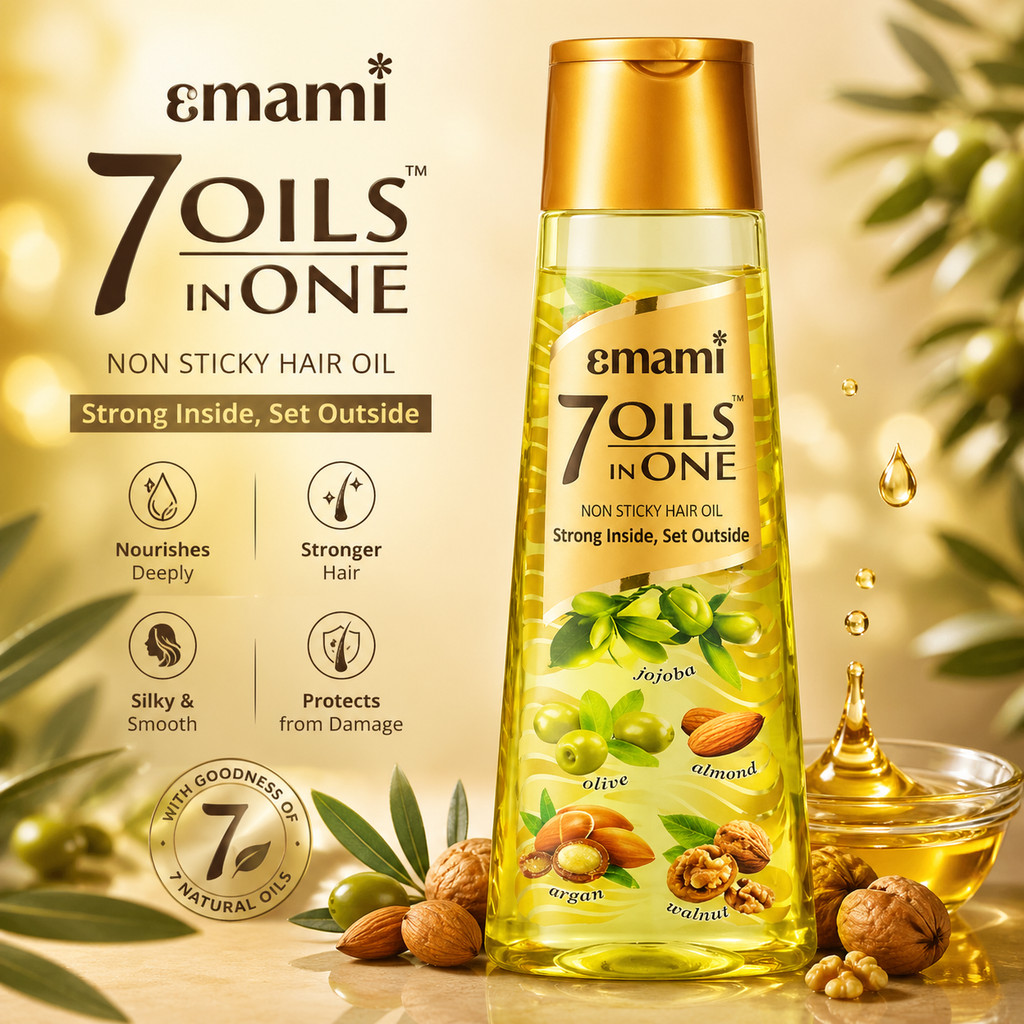 Emami 7 Oils in One Hair Oil น้ำมันบำรุงผม 7 oil in1 ขนาด 200 มล.