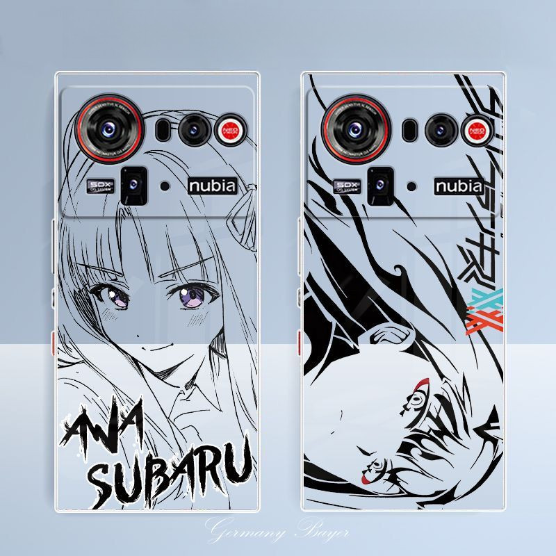 สําหรับเคสโทรศัพท์ Nubia Z80Ultra NX741J อะนิเมะใหม่เส้นสีดําและสีขาว sketch ฝาครอบป้องกันโปร่งใส