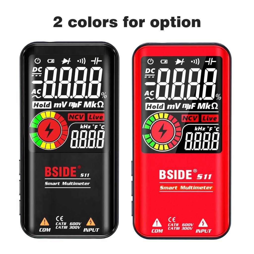 Lloshop1 BSIDE S11 อัจฉริยะ 9999 นับมัลติมิเตอร์ดิจิตอลจอแสดงผล LCD ชาร์จ Universal Meter AC/DC โวลต