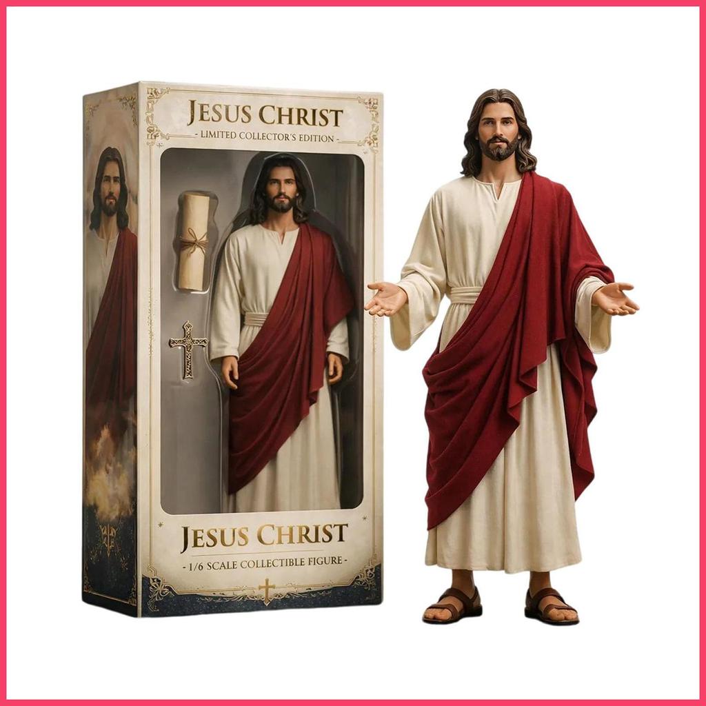 Jesus Figurines ศาสนาตกแต่งศักดิ์สิทธิ์สวม Robe Jesus Christ ตุ๊กตาสําหรับโต๊ะสวดมนต์วันหยุด mueadau