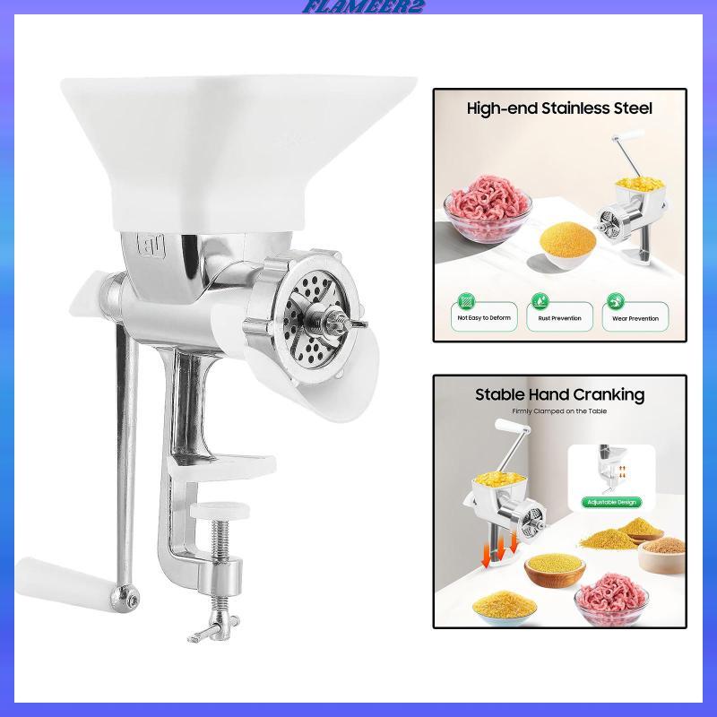 [Flameer2] คู่มืออาหารสัตว์เลี้ยง Kibble Machine Ergonomic Handle อาหารสุนัข Granulator Kibble Mill 