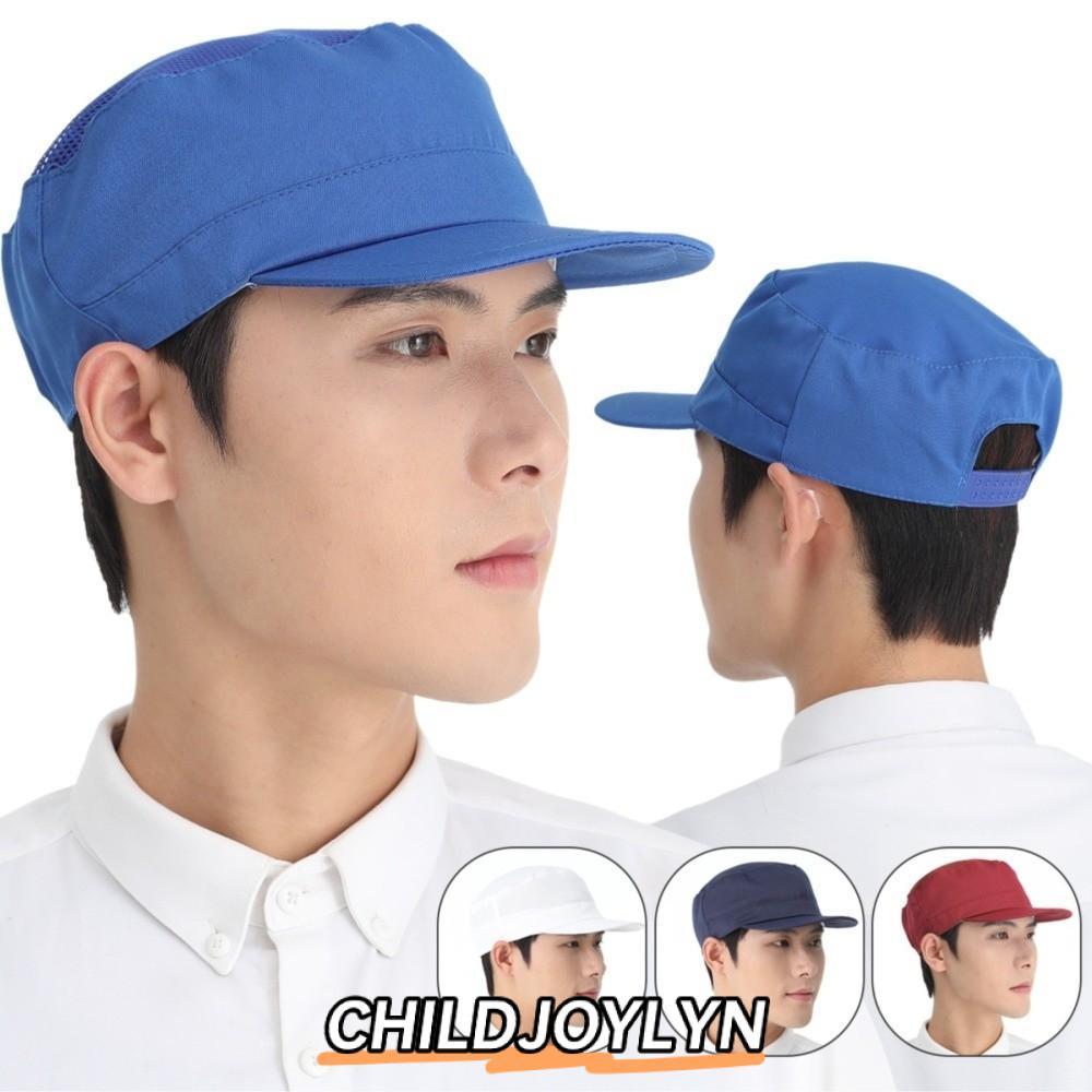 CHILDJOYLYN หมวกทำงาน หมวกอนามัยทนทาน ล้างทำความสะอาดได้ง่าย ผลิตจากผ้ากันฝุ่นและควัน เหมาะสำหรับการทำอาหาร