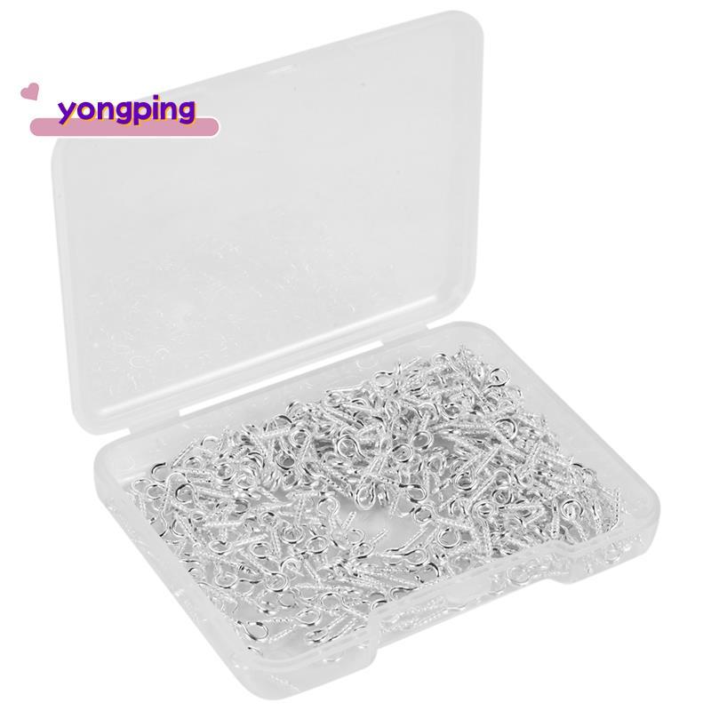 300 ชิ้นอเนกประสงค์ Eye Bolts Hook Eye Nails Pin Bail สําหรับเครื่องประดับ DIY ทําอุปกรณ์เสริมเงิน