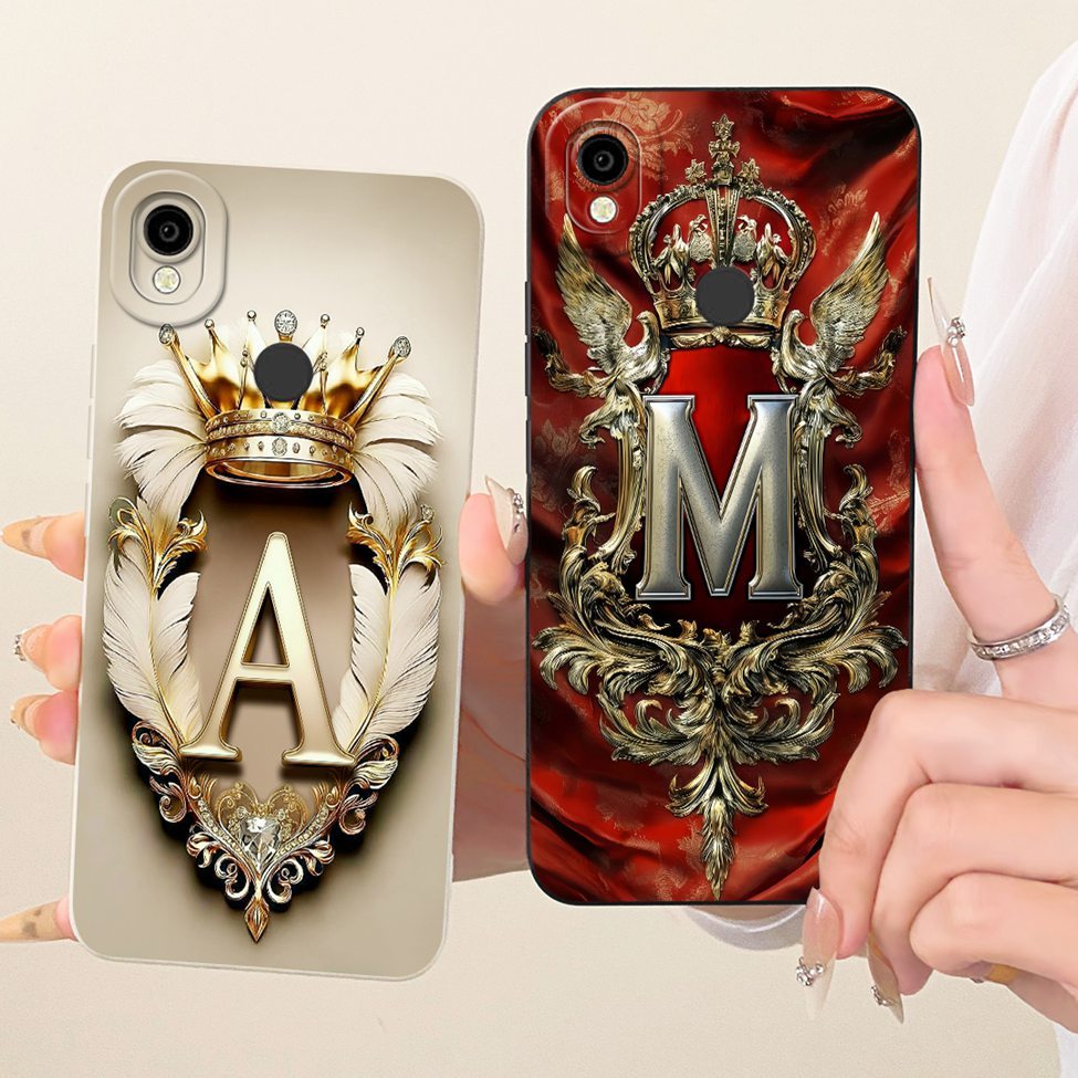 Tecno Spark 2 Case Aesthetic Luxury AZ ตัวอักษร 2D ทาสีปลอกซิลิโคน Tecno KA7 KA7O